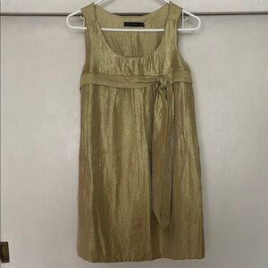 The Limited gold sleeveless dress, size xs